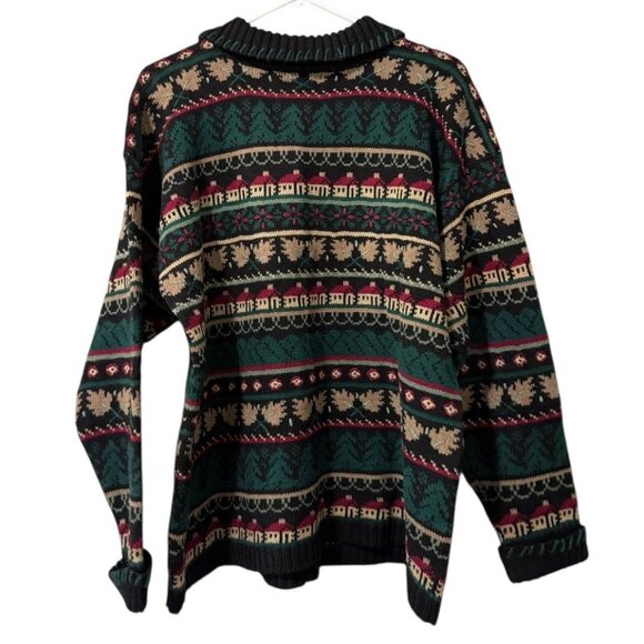 Signatures Northern‎ Isles Hand Knit Button Cabincore Sweater Cardigan Size XL - Picture 2 of 13